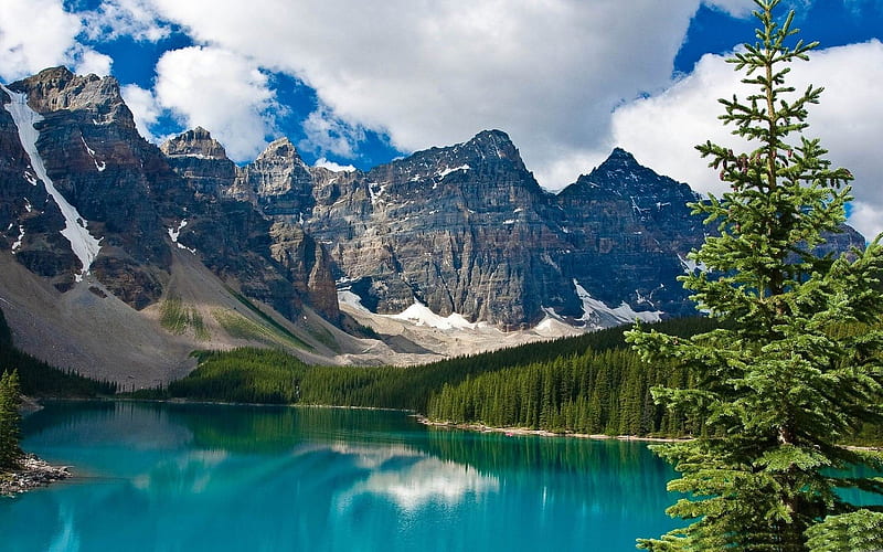 emerald lake-Canada travel landscape graphy, HD wallpaper