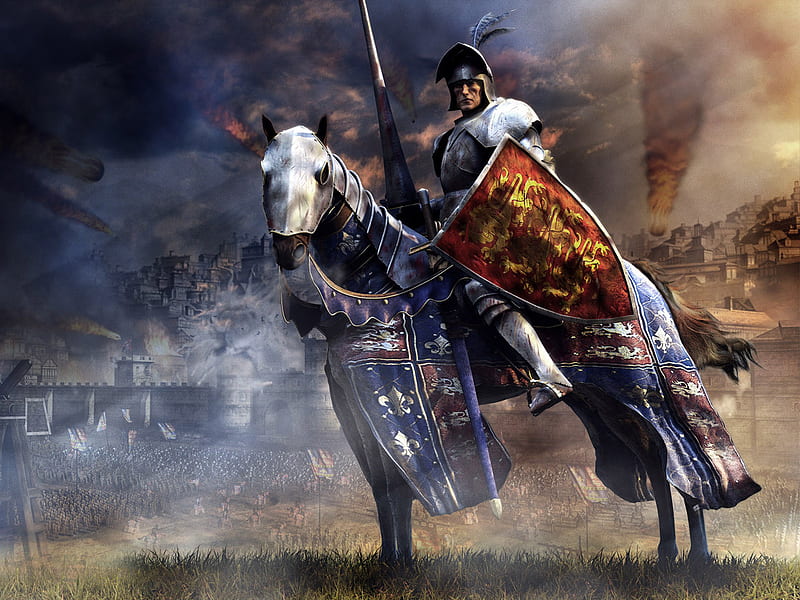 Total War, fantasy, horse, knight, HD wallpaper