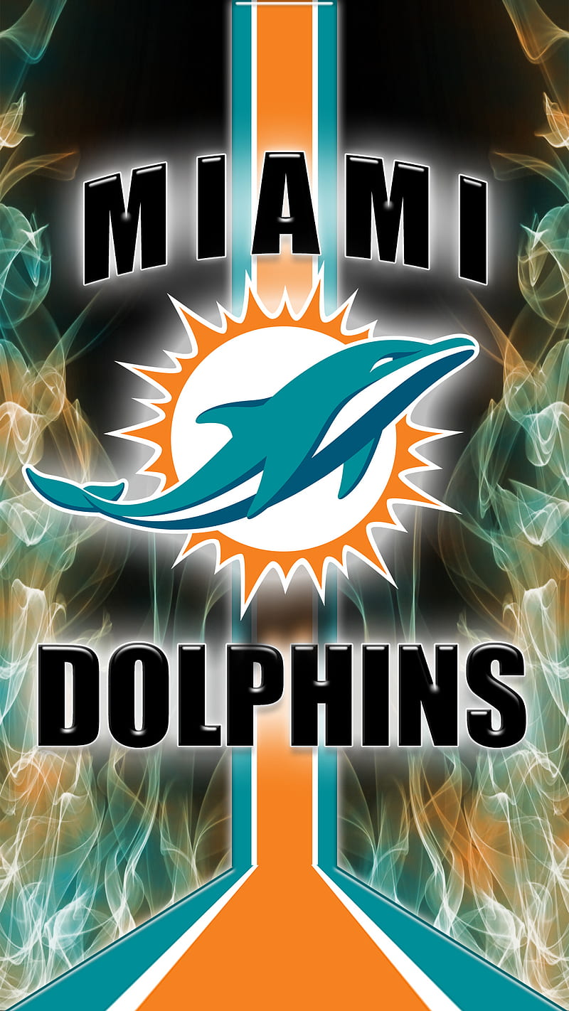 Miami Dolphins flame, florida, football, nfl, esports, HD phone wallpaper
