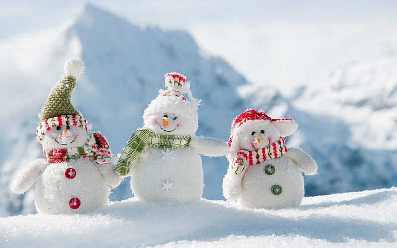 snowman- winter scenery, HD wallpaper