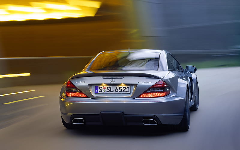 2009 Mercedes-Benz SL 65 AMG Black, Coupe, Turbo, V12, car, HD wallpaper