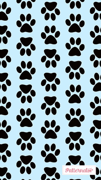 Download Cute Paw Prints In Black And Pink iPhone Wallpaper  Wallpaperscom