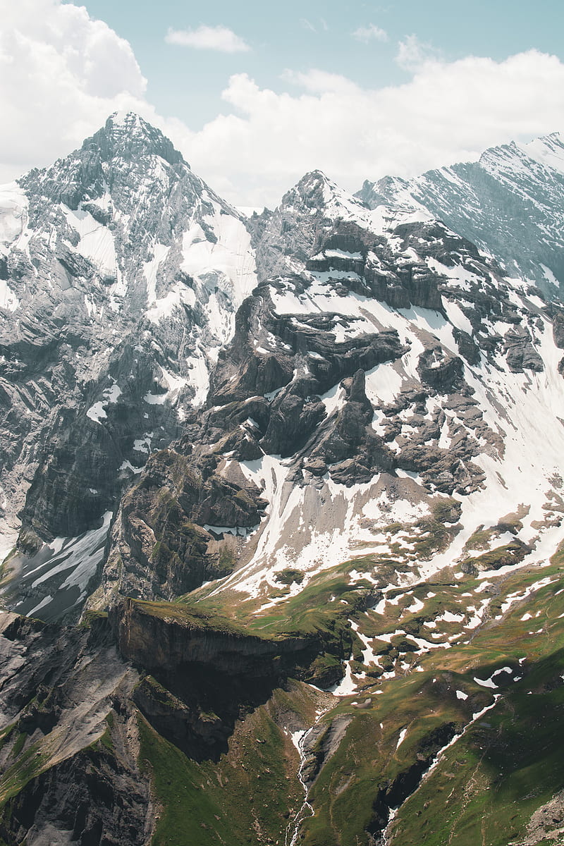 mountains, peaks, landscape, switzerland, HD phone wallpaper