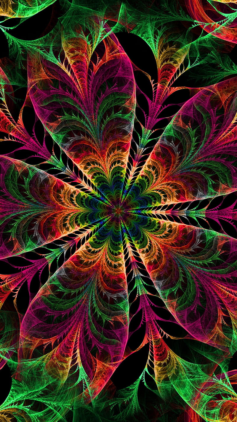 Kaleidoscope , pattern, colorful, abstract, HD phone wallpaper