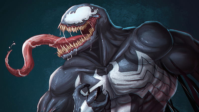 Venom Game Logo , venom, superheroes, artist, artwork, digital-art, artstation, HD wallpaper