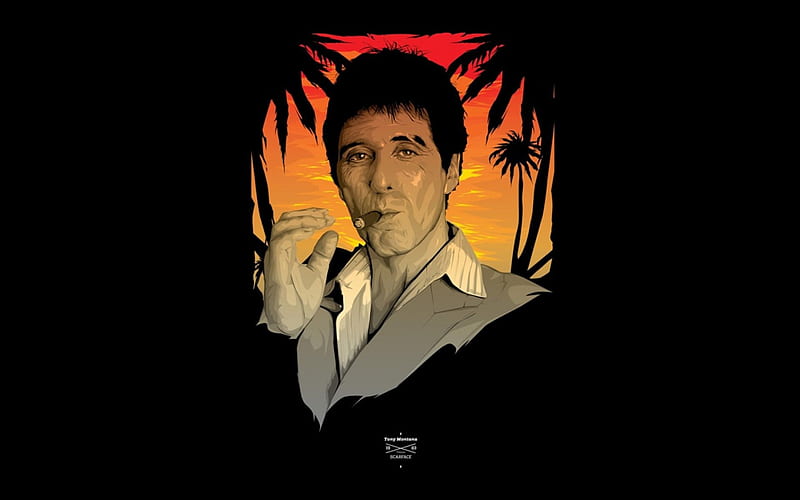 Al Pacino - Scarface, Tony Montana, movie, Miami, Cuban, Al Pacino, legendary, Film, Mob, Scarface, Mafia, Cocaine, classic, Gangster, HD wallpaper