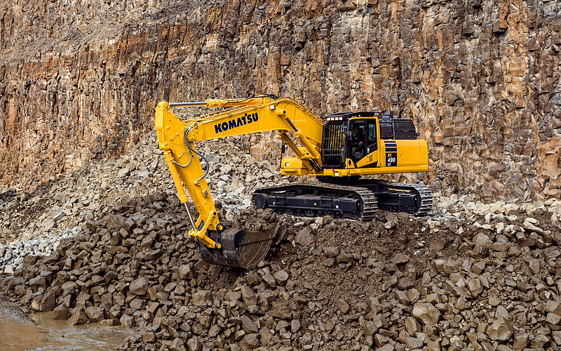 Komatsu PC490LC-11 Crawler Excavator, construction vehicles, 2019 excavators, special equipment, excavators, Komatsu, HD wallpaper