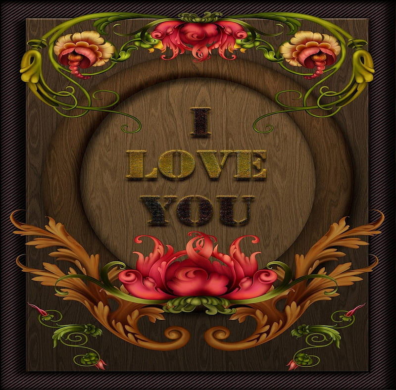 ✫LOvE YOU✫, designs, frames, interfaces, background boarder, love four seasons, attractions in dreams, creative pre-made, textures, plants, weird things people wear, signage, font style, flowers, beloved valentines, HD wallpaper