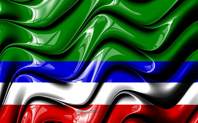 Canindeyu flag Departments of Paraguay, administrative districts, Flag of Canindeyu, 3D art, Canindeyu Department, paraguayan departments, Canindeyu 3D flag, Paraguay, South America, HD wallpaper