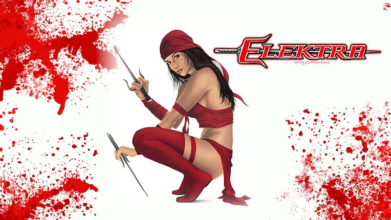 Elektra Bloody Times, art, , 1920x1080, daredevil, comics, background, marvel comics, cartoon, , sai sword, fan art, elektra, anime, HD wallpaper