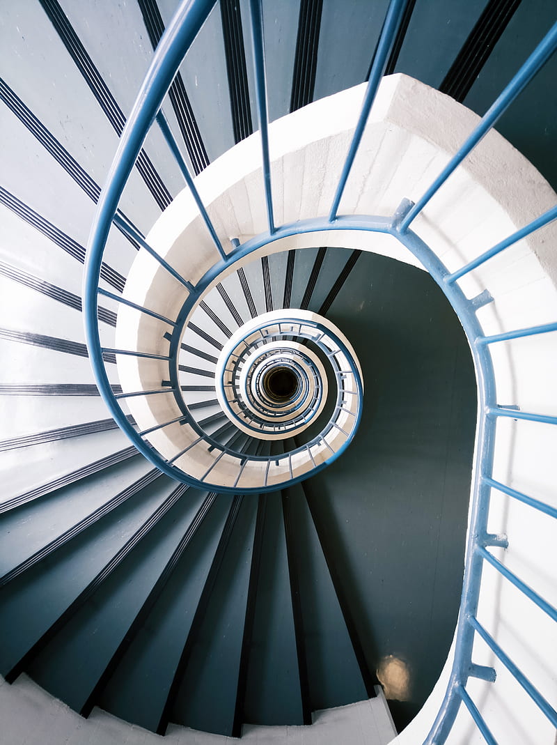 staircase, spiral, swirling, structure, HD phone wallpaper
