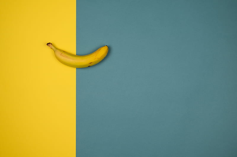Yellow Banana Fruit on Yellow Surface, HD wallpaper