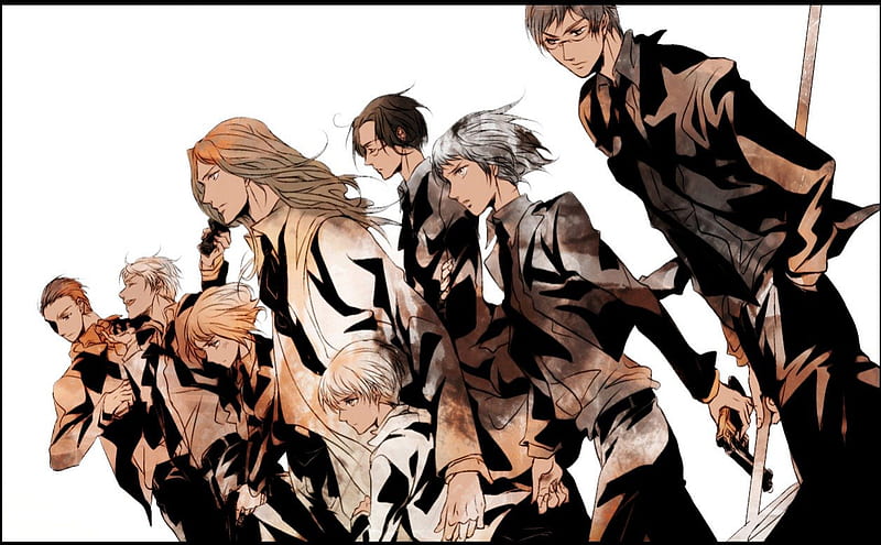 Hetalia, group, anime, manga, aph, white background, Hetalia Axis Powers, HD wallpaper