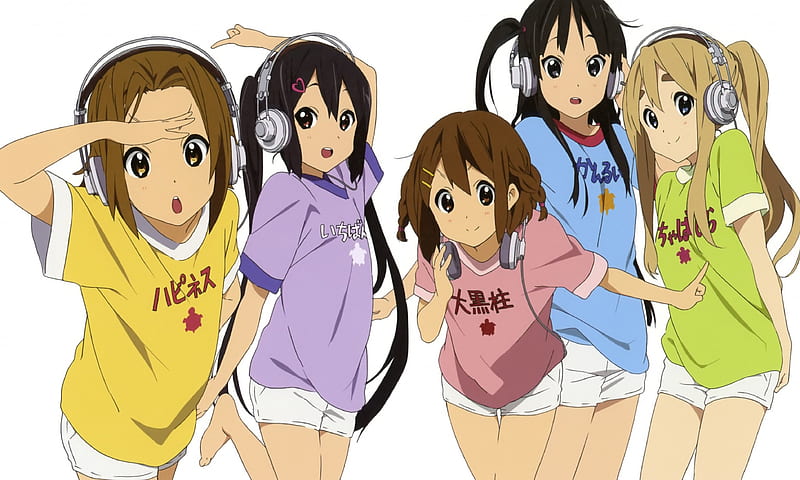 Musical Dreams, k-on, azusa, mio, tsumugi, ritsu, yui, HD wallpaper