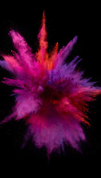 Explosion, black, color, colorful, colors, dust, splash, HD phone ...