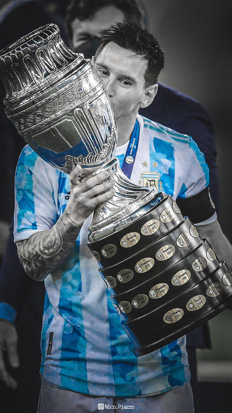 MESSI ARGENTINA CUP, campeon, lionel, barcelona, copa america, football, seleccion, futbol, HD phone wallpaper