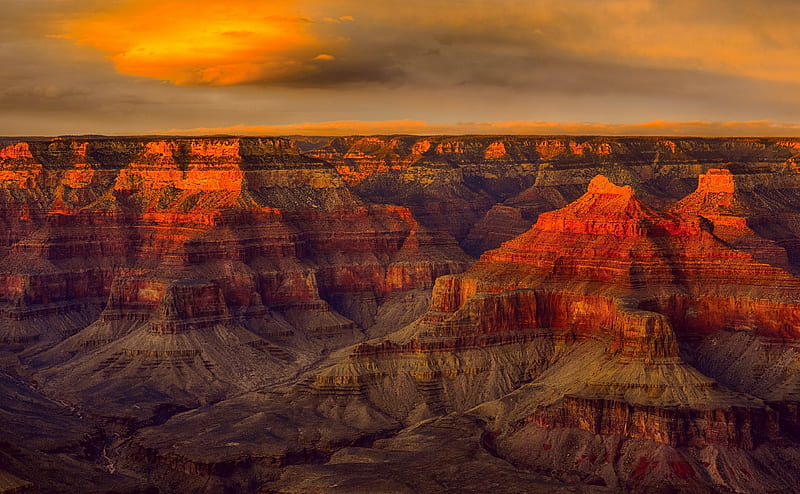 Grand Canyon National Park Ultra, United States, Colorado, View, Travel, Nature, Landscape, Sunset, Rocks, Canyon, Panoramic, Best, grand canyon, Destination, places, viewpoint, destinations, HD wallpaper