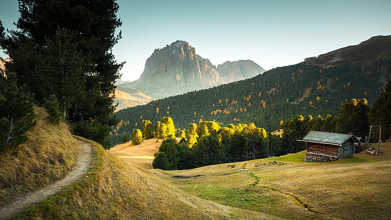 Beautiful Italian Sunset, Landscape, Mountains, Italy, Fields, Hills, Sunsets, Nature, HD wallpaper