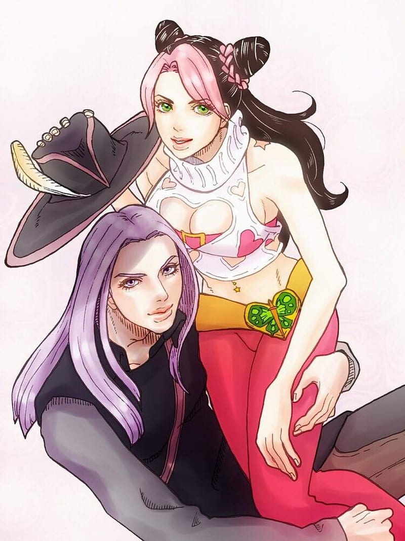 Anasui x Jolyne, jjba, jojo bizarre adventure, stone ocean, part6, manga, stone , diver down, jojos, narciso anasui, jolyne kujo, HD phone wallpaper