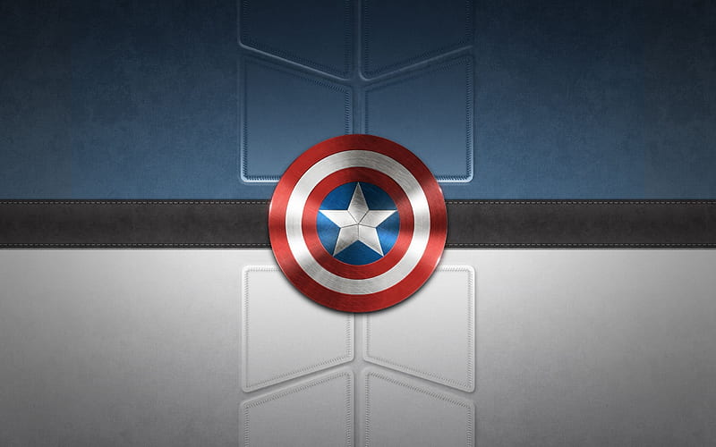 Captain America, logo, creative, superheroes, art, HD wallpaper