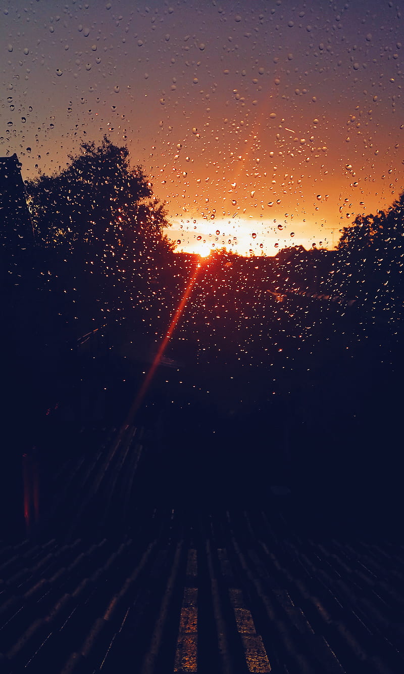 Rainy days, light, rain, sun, view, window, HD phone wallpaper