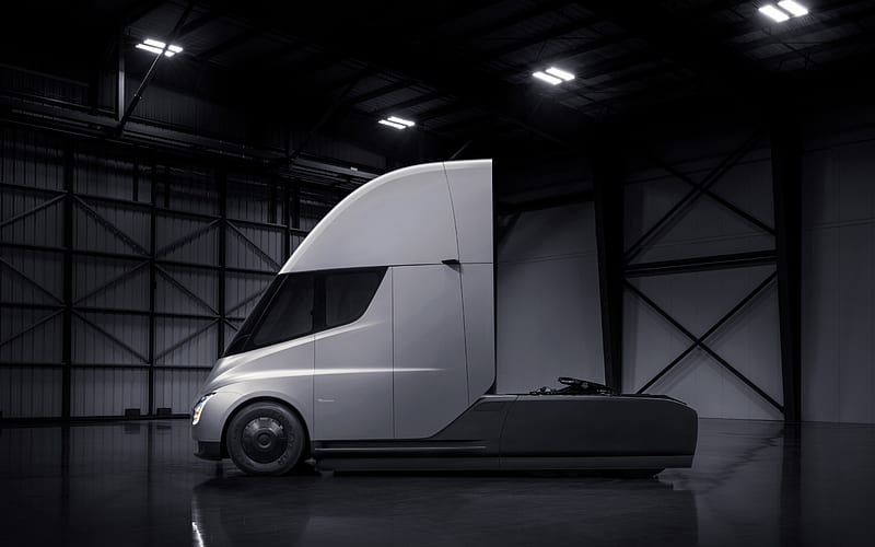 Tesla Semi, 2020, side view, electric truck, electric transport, Tesla, HD wallpaper