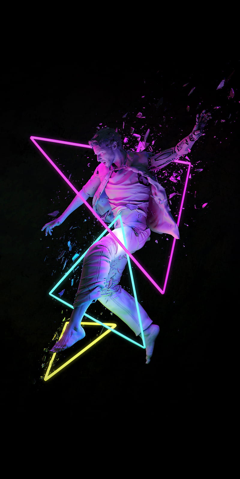 Neon Dancer, dancer, neon, HD phone wallpaper
