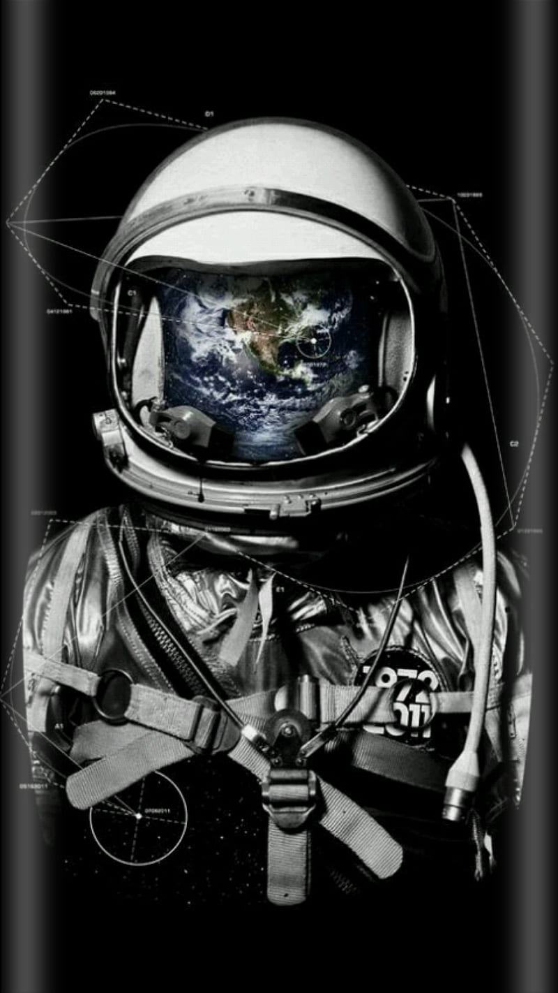 Astronaut, 3d, acid, bonito, bright, colorful, dream, earth, edge, god, heaven, nature, sky, space, stars, trip, HD phone wallpaper