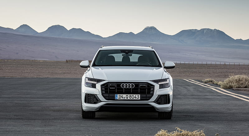 2019 Audi Q8 (Color: Glacier White) - Front , car, HD wallpaper