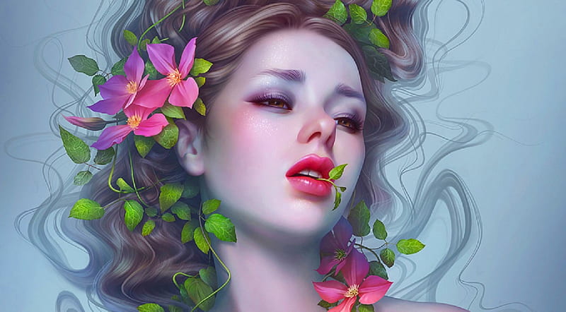 Beautiful Soul in Garden pretty bonito digital art leaves fantasy  splendor HD wallpaper  Peakpx