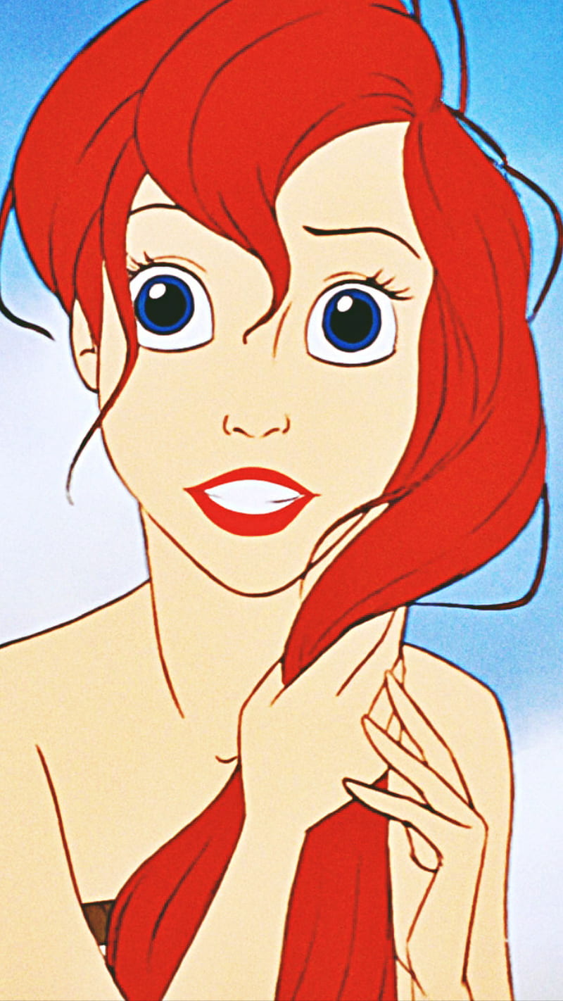 Ariel, ariel, cartoon, disney, drawings, little mermaid, red, HD phone  wallpaper | Peakpx