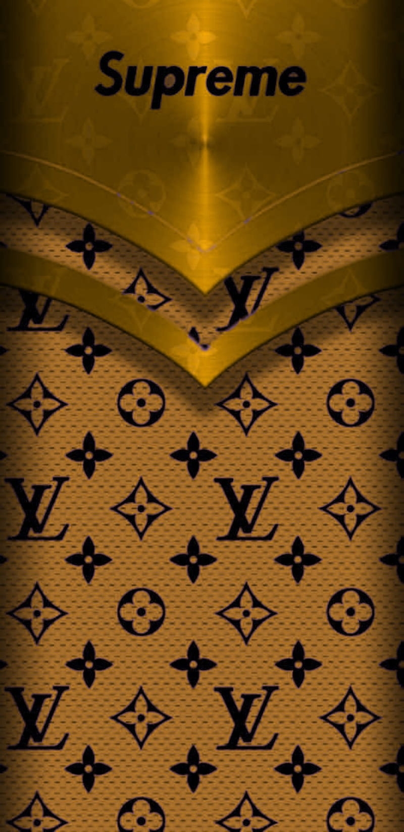 Golden supreme, black, designer, gold, louis vuttion, lv, supreme, HD phone  wallpaper | Peakpx