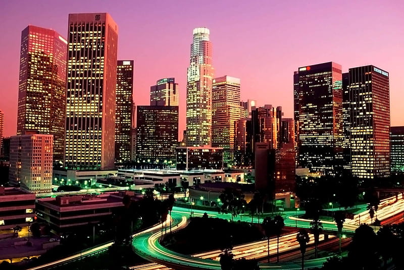 California City, city night, HD wallpaper