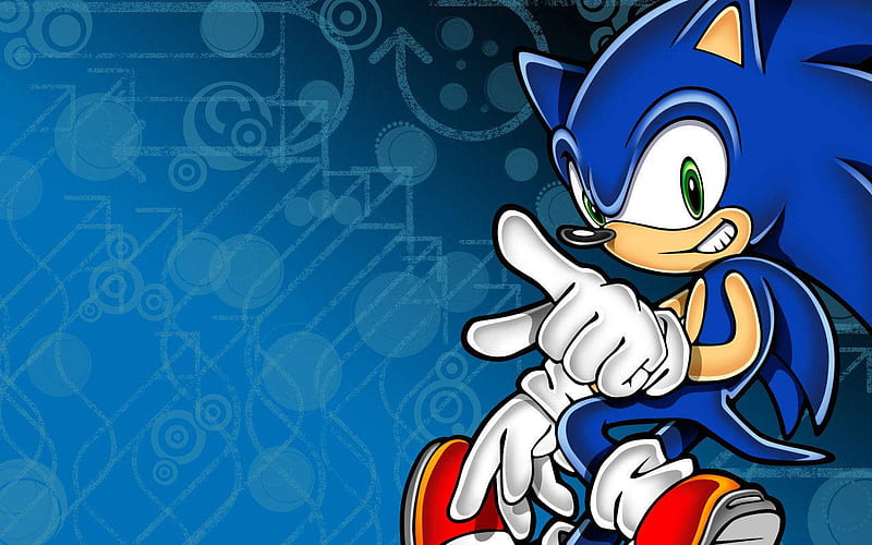Sonic The Hedgehog Abstract Background, Retro Sonic, HD wallpaper