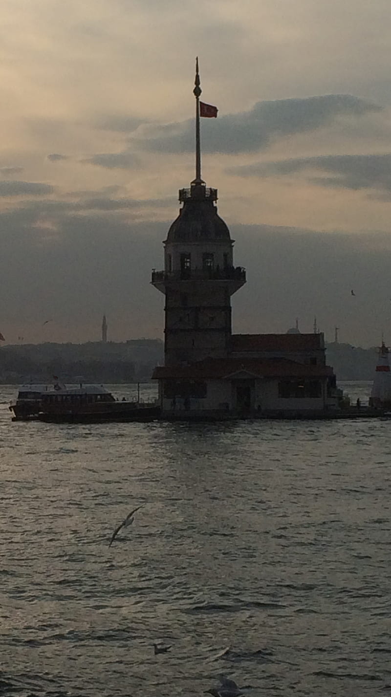 Istanbul kiz kulesi, kizkulesi, manzara, HD phone wallpaper
