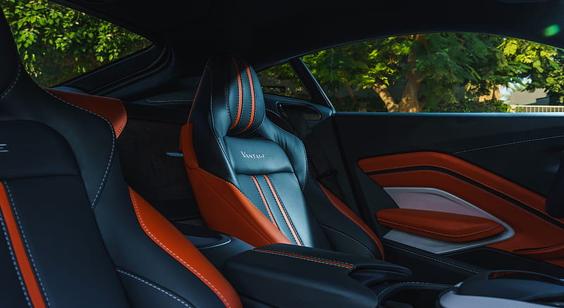 2019 Aston Martin Vantage (Color: White Stone) - Interior, Seats , car, HD wallpaper 2019 Aston Martin Vantage (Color: White Stone) - Interior, Seats , car, HD wallpaper