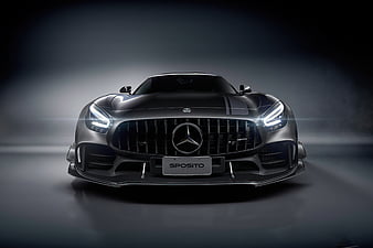 Black Mercedes Amg Front, mercedes-benz, carros, HD wallpaper