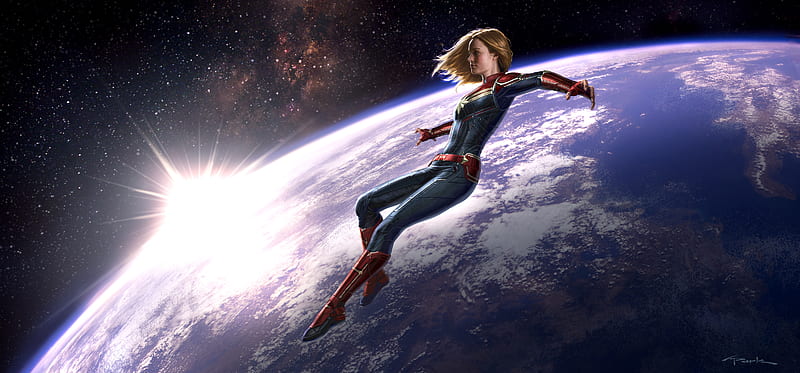 Captain Marvel New Concept Artwork, captain-marvel, superheroes, artwork, art, HD wallpaper