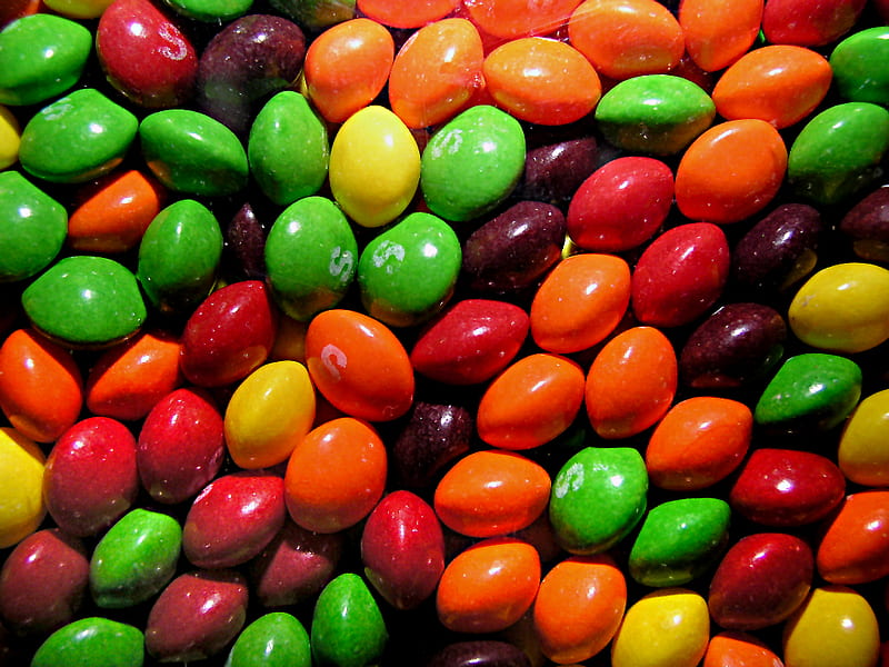 Skittles, candy, colorful, graphy, rainbow, abstract, sweet, HD wallpaper