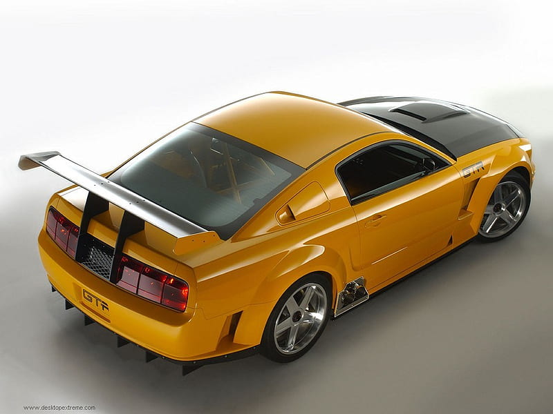 mustang GT yellow, carros, mustang, ford, HD wallpaper