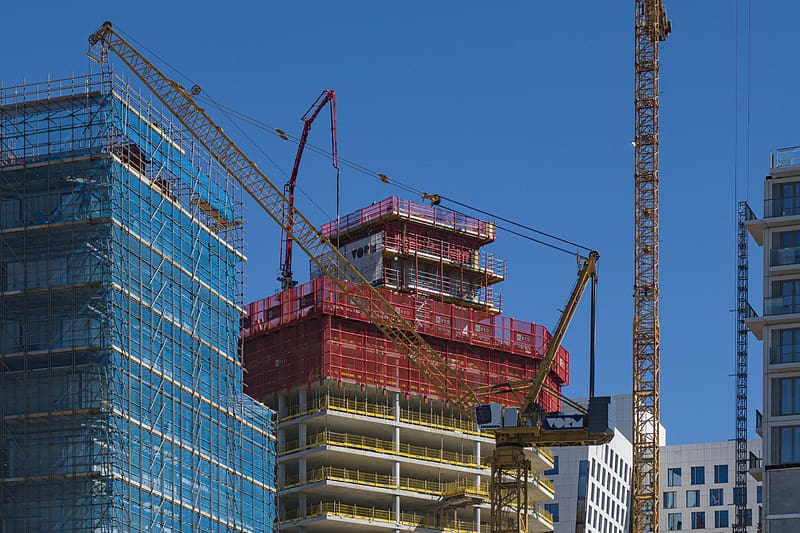 building, construction, construction crane, HD wallpaper
