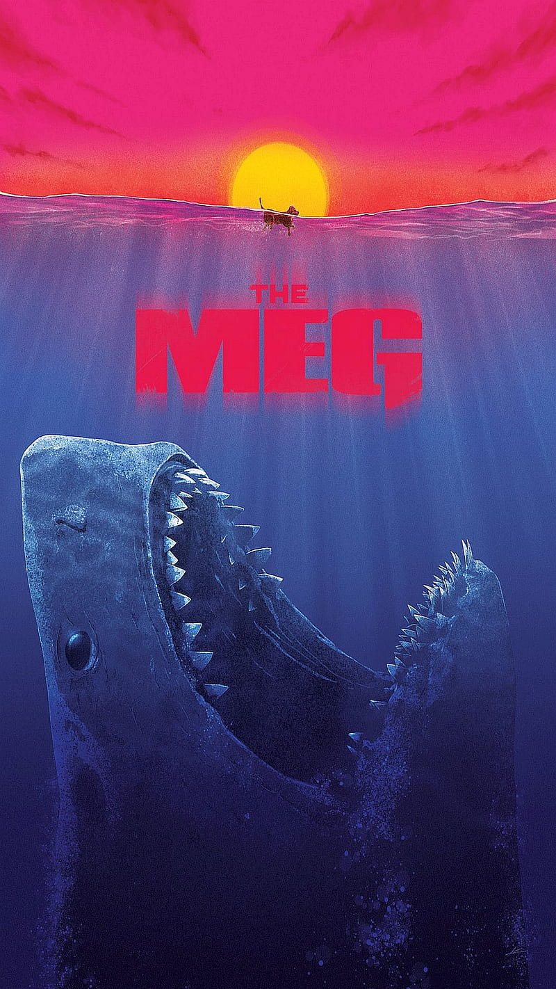 The Meg, 2015, movie, poster, action, horror, sci-fi, jason statham, bingbing li, rainn wilson, HD phone wallpaper