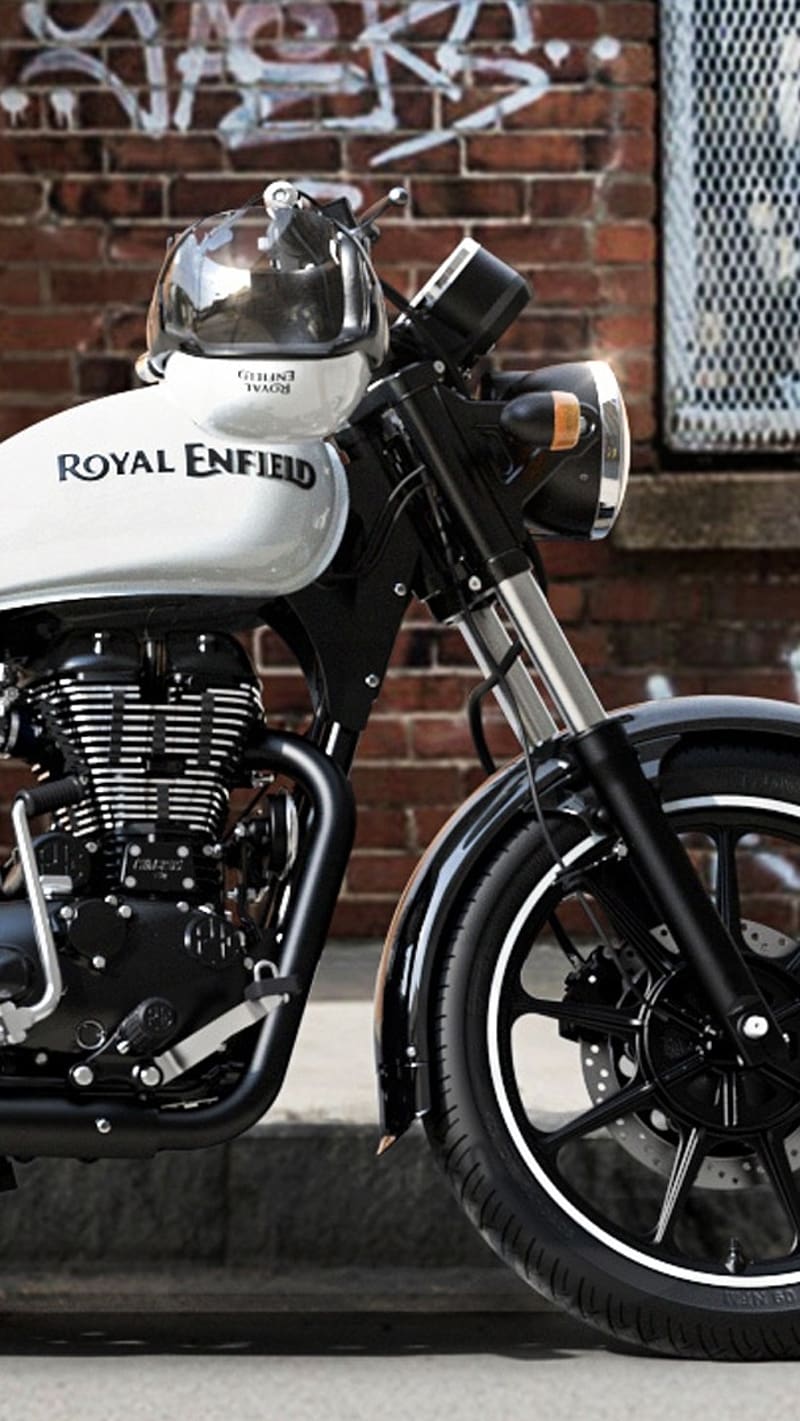 Royal Enfield Bullet white bike, royal enfield bullet, white bike, HD phone wallpaper