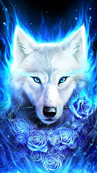 blue ice wolf - Other & Animals Background Wallpapers on Desktop
