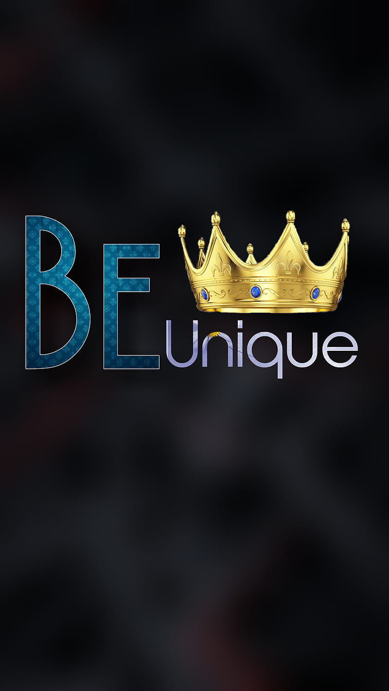 Be unique, crown, logo, queen, quote, HD phone wallpaper | Peakpx