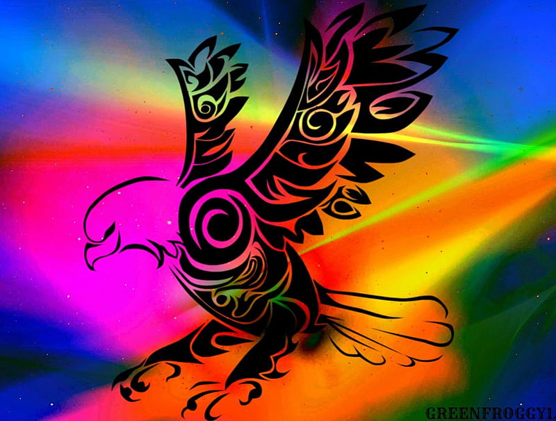 El águila, águilas, colores, brillante, abstracto, Fondo de pantalla HD |  Peakpx