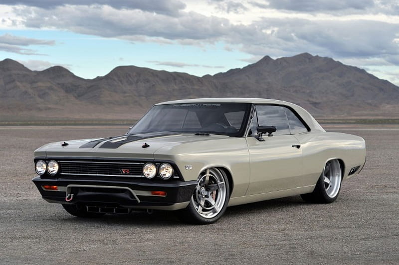 1966-Chevy-Chevelle, Classic, Ring Brothers, GM, Bowtie, HD wallpaper