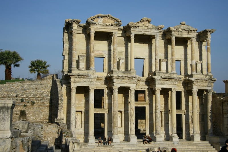 Library Ruins, Ephesus Turkey, Library, Ruins, Architecture, Turkish, Ancient, HD wallpaper
