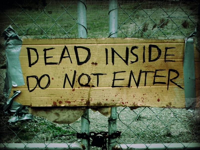 Dead Inside, alive, thrill, dead, zombie, HD wallpaper