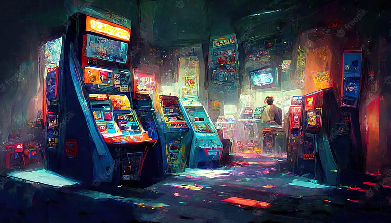 Arcade Gaming Room 4K Wallpaper iPhone HD Phone #1380i